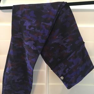 Lululemon purple camo long leggings